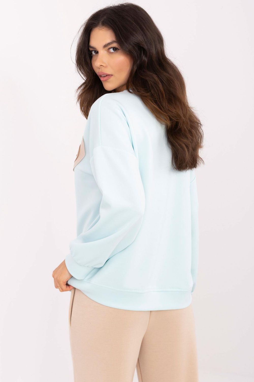 Bluza Damska Model DHJ-BL-20322.72 Light Blue - Italy Moda - obrazek 4