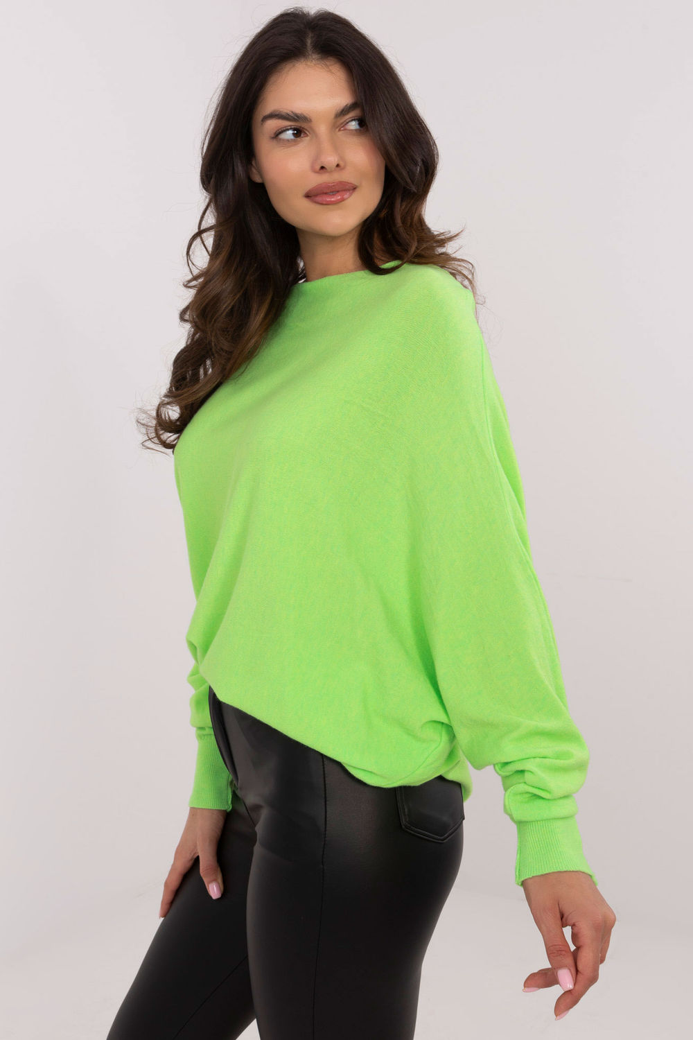 Sweter Damski Model DHJ-SW-8862.91 Fluo Green - Italy Moda - obrazek 3