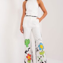 Spodnie Damskie Model DHJ-SP-18857.31 Ecru – Italy Moda