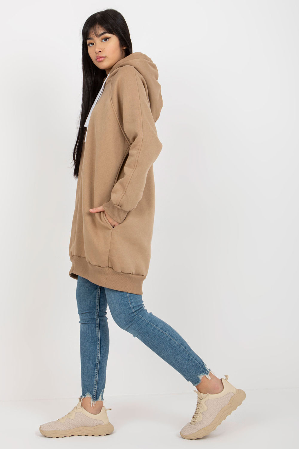 Bluza Damska Model EM-BL-695.25X Dark Beige - Ex Moda - obrazek 3