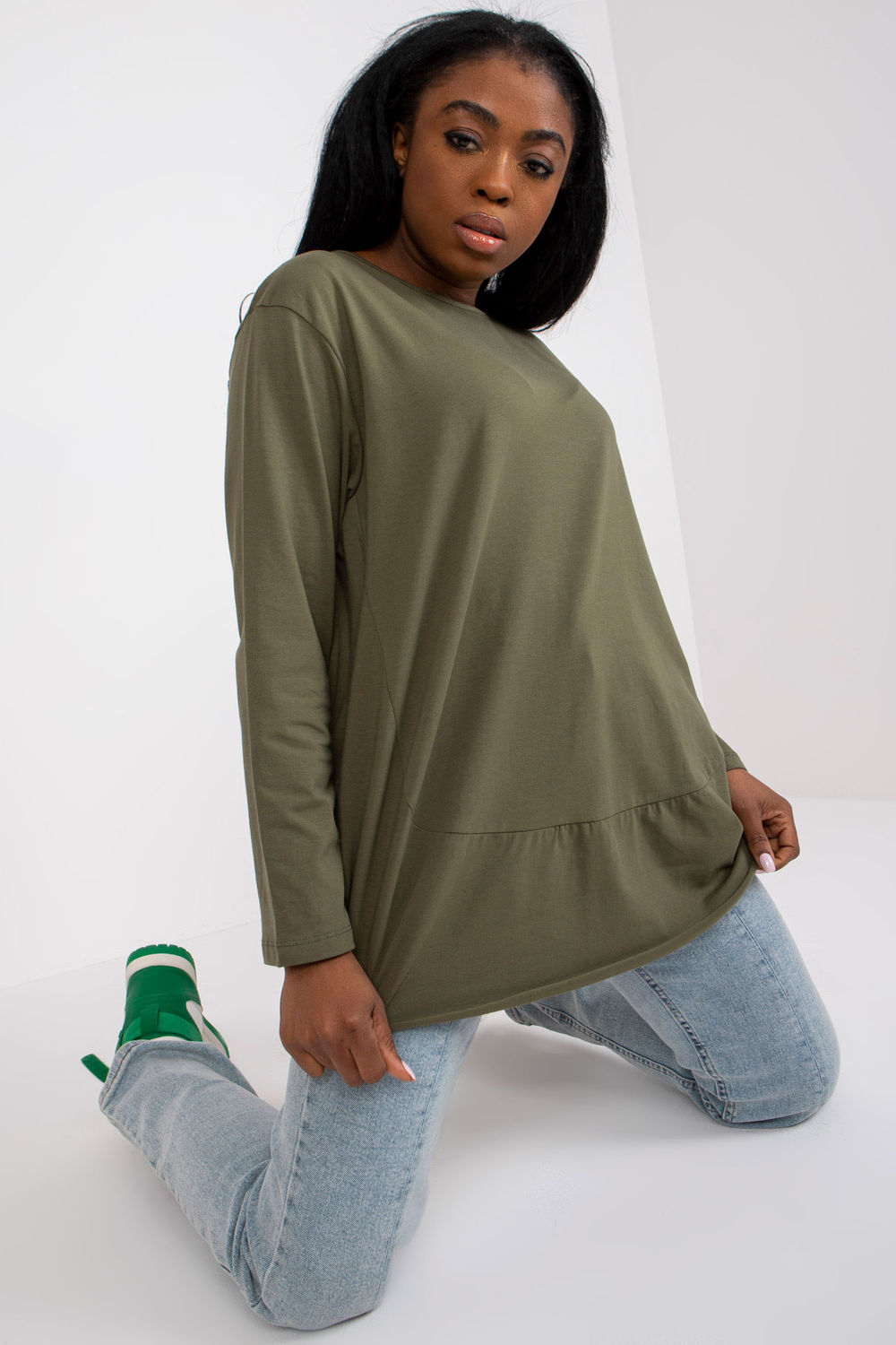 Bluzka Model EM-BZ-611.61P Khaki - Ex Moda - obrazek 3