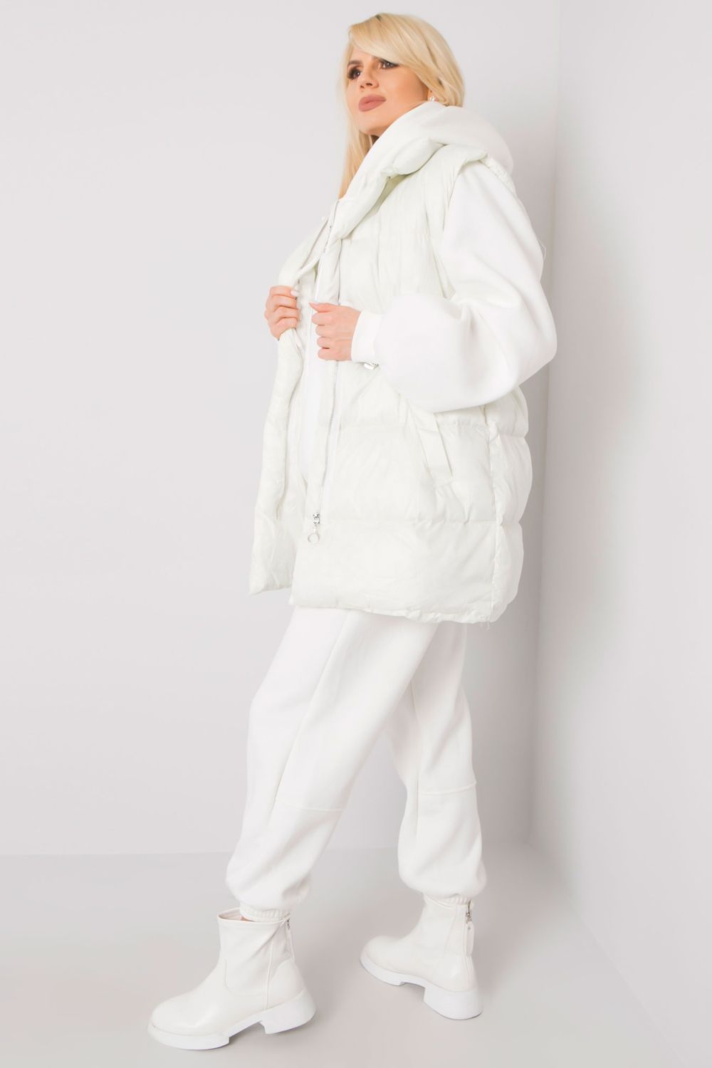 Spodnie Komplet Model EM-KMPL-540.24X Ecru - Ex Moda - obrazek 3