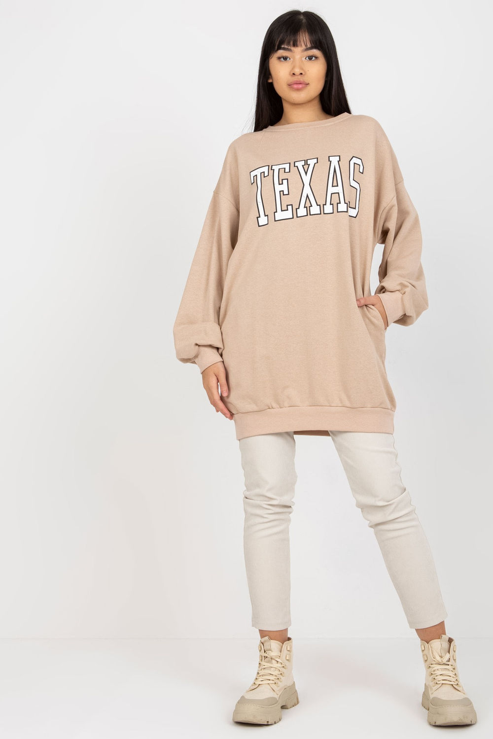 Bluza Damska Model EM-BL-U719.82P Beige - Ex Moda - obrazek 3