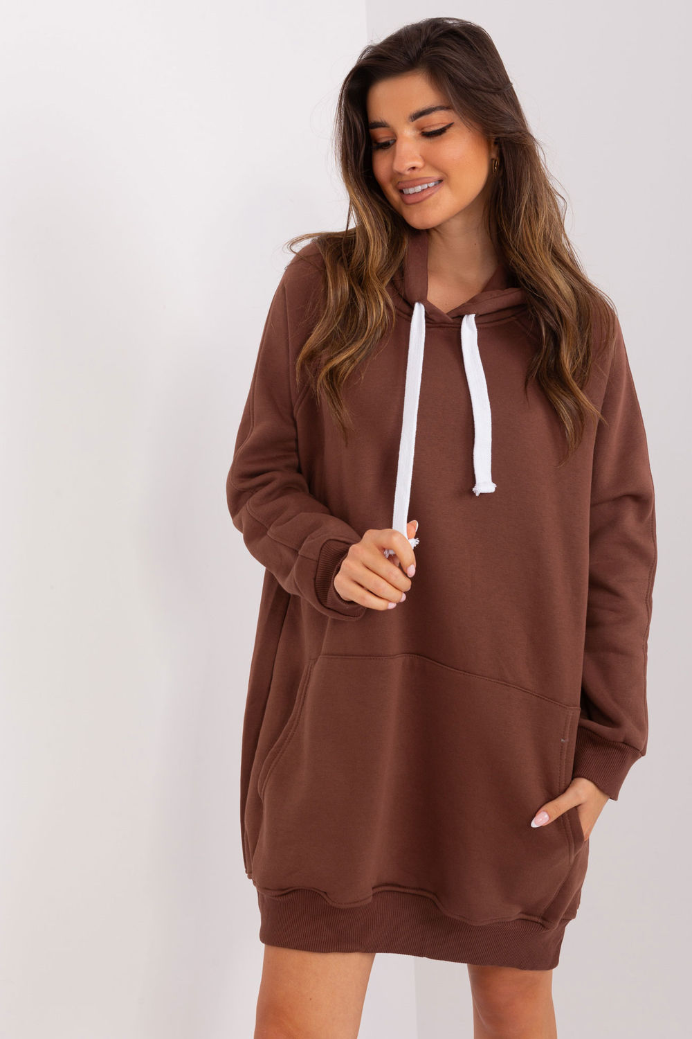 Bluza Damska Model EM-BL-704.99P Brown - Ex Moda