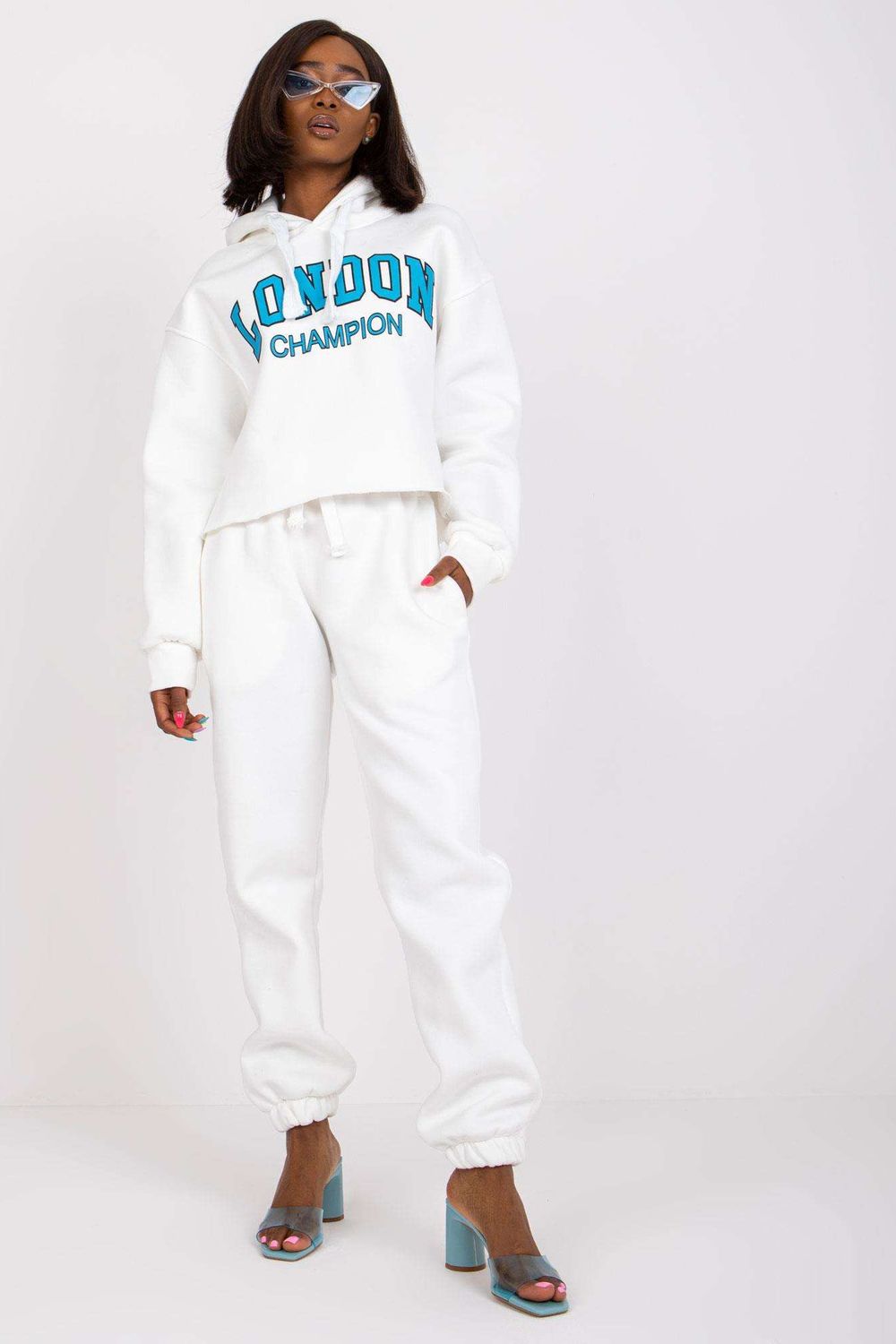 Spodnie Komplet Model EM-KMPL-720.01 Ecru - Ex Moda