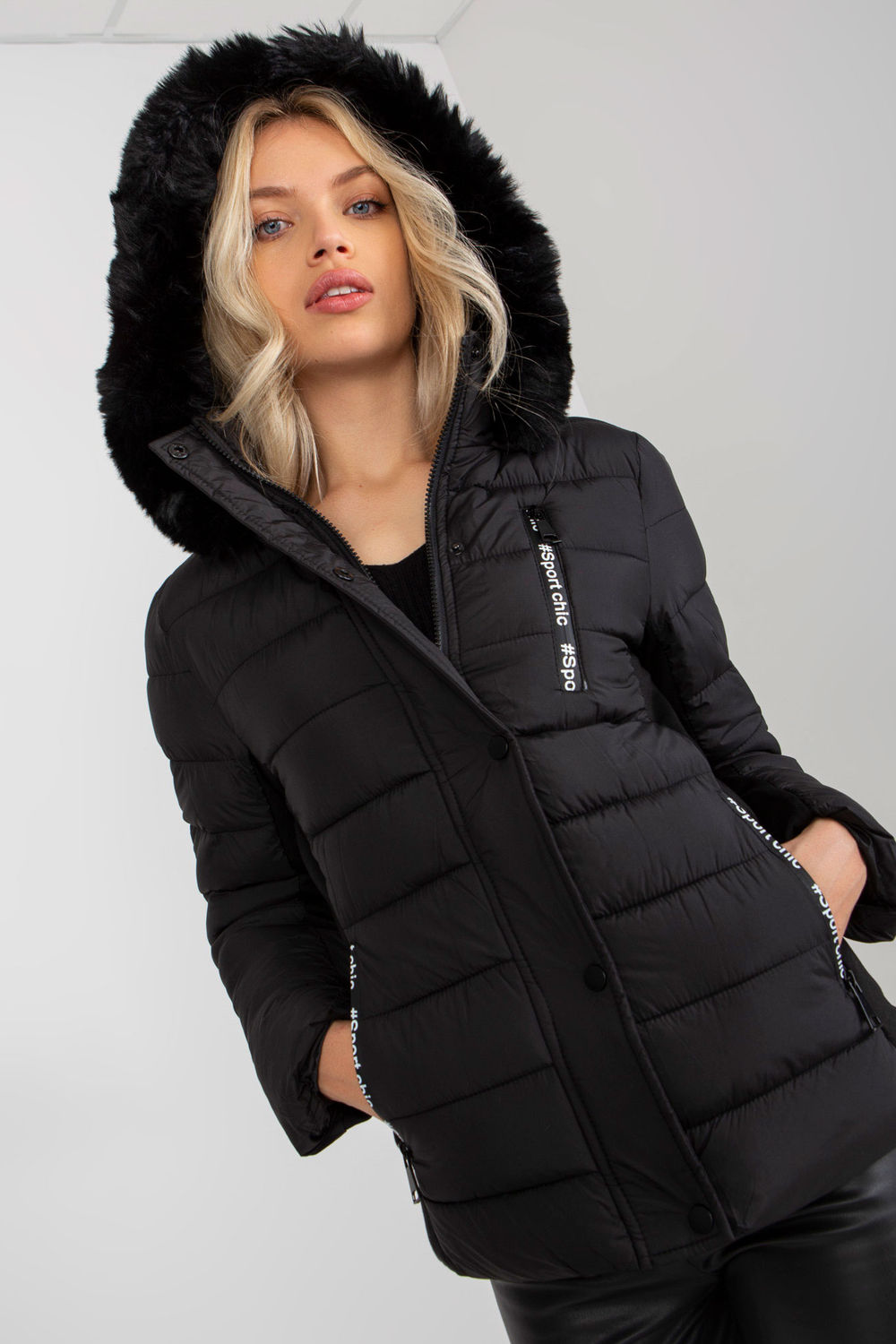 Kurtka Damska Model NM-KR-BS-202.44P Black - NM - obrazek 3