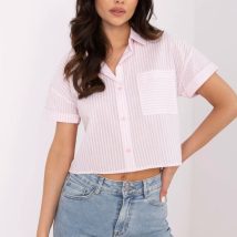 Koszula Damska Model NM-KS-KA-01148.50P White/Pink – NM
