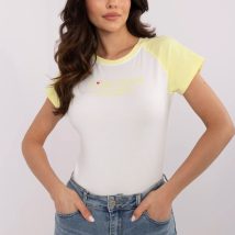 T-shirt Damski Model NM-TS-V7939.50 White/Yellow – NM