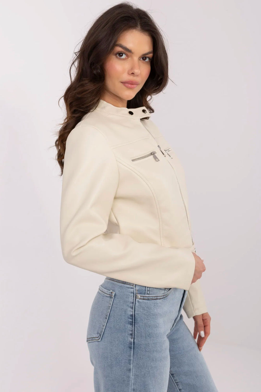 Kurtka Damska Model NM-KR-DA-0933(B).84 Beige - NM - obrazek 3