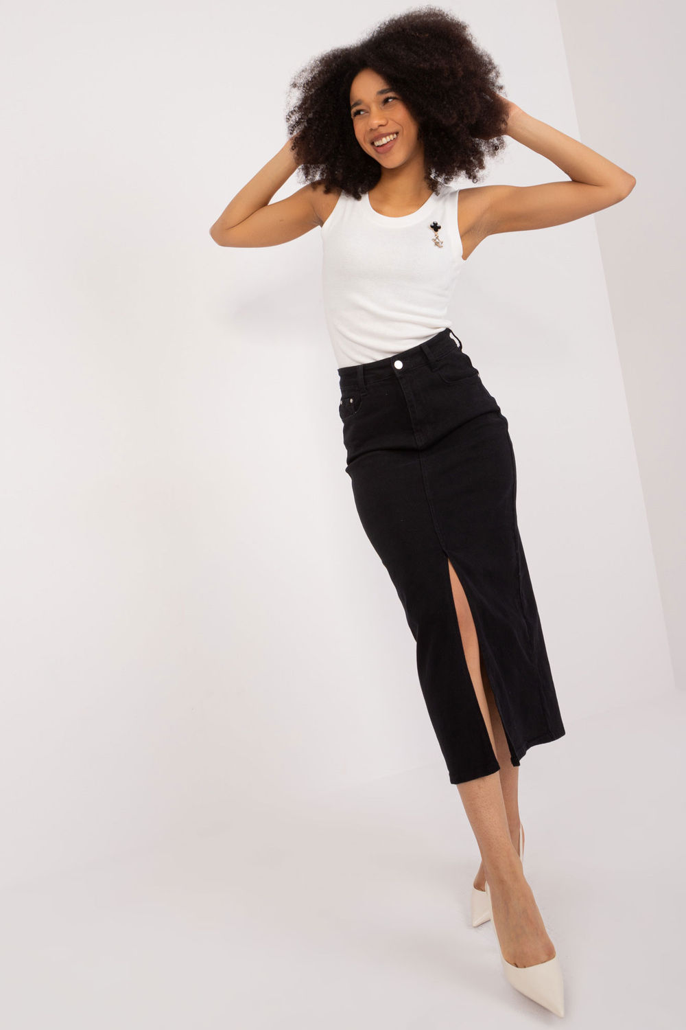 Koszulka Top Model LK-TP-509623.73 Ecru - Lakerta - obrazek 3