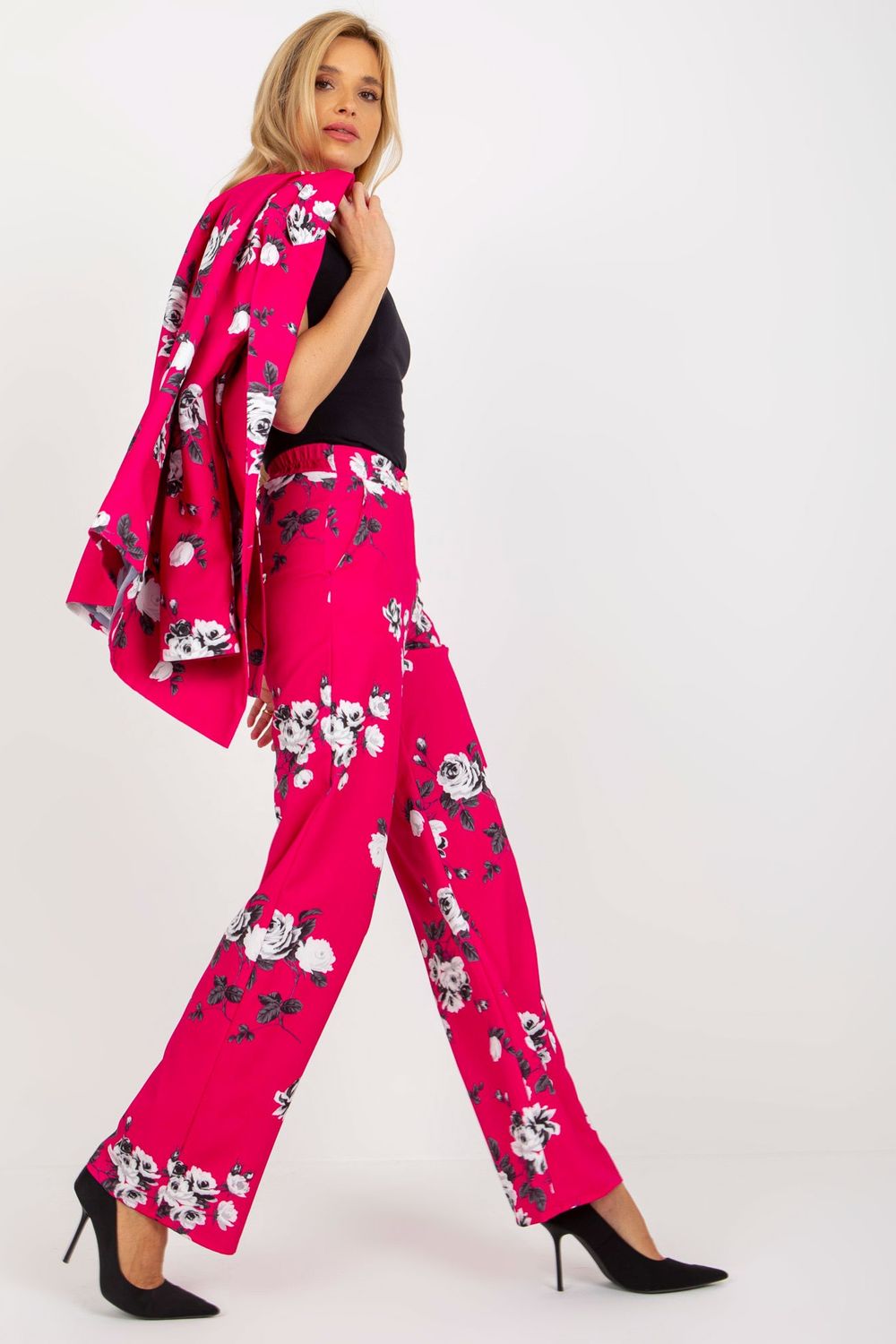 Spodnie Damskie Model LK-SP-508919.87P Fuksja - Lakerta - obrazek 3