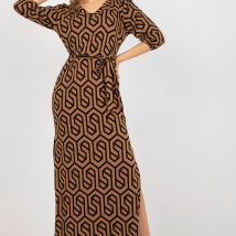 Sukienka Model LK-SK-509249-1.72P Camel/Black – Lakerta