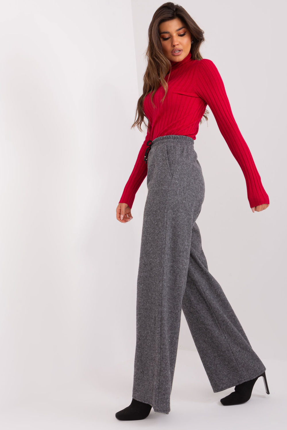 Spodnie Damskie Model LK-SP-509429-2.01X Grey/Black - Lakerta - obrazek 3