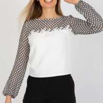 Bluzka Model LK-BZ-506085.36X Ecru – Lakerta