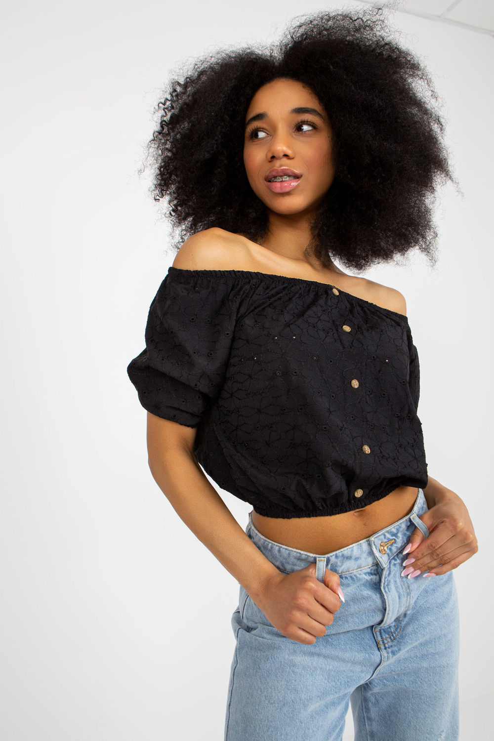 Bluzka Model LK-BZ-508934.24 Black - Lakerta - obrazek 3