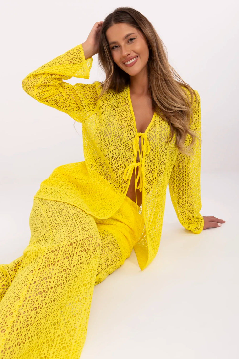 Spodnie Komplet Model LK-KMPL-509993.87 Yellow - Lakerta - obrazek 5