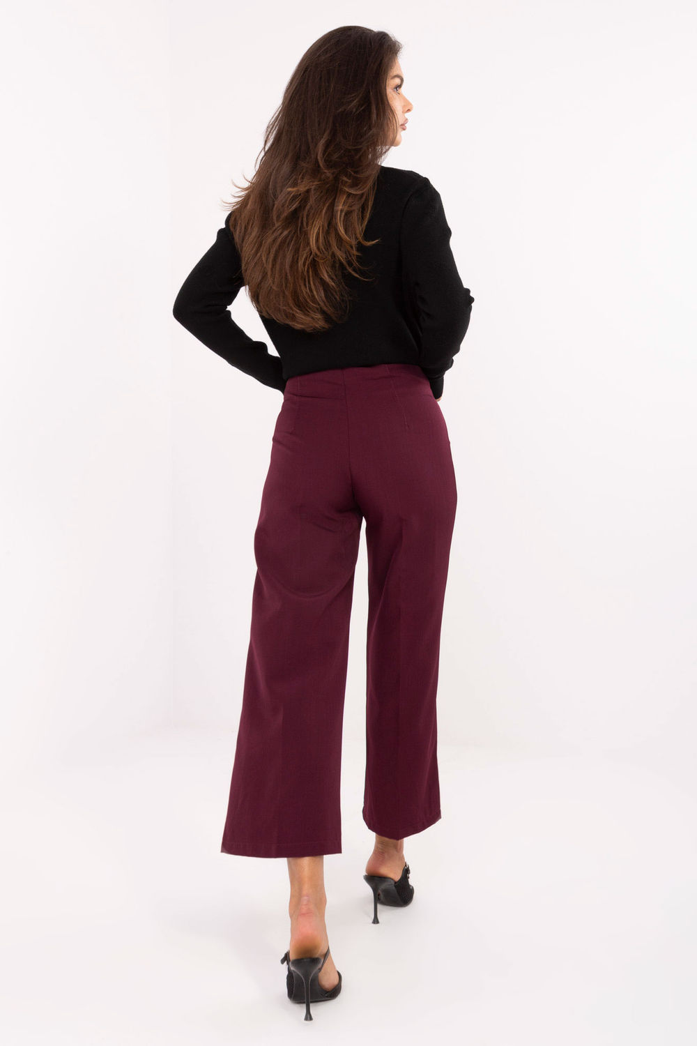 Spodnie Damskie Model IT-SP-FL9068.96 Bordo - Rue Paris - obrazek 4