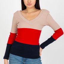 Bluzka Model RV-BZ-8429.41P Navy/Red – Rue Paris