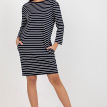 Sukienka Model LO-SK-LK-259.00X White/Navy – Rue Paris
