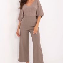 Spodnie Damskie Model IT-SP-FL9068.96 Dark Beige – Rue Paris