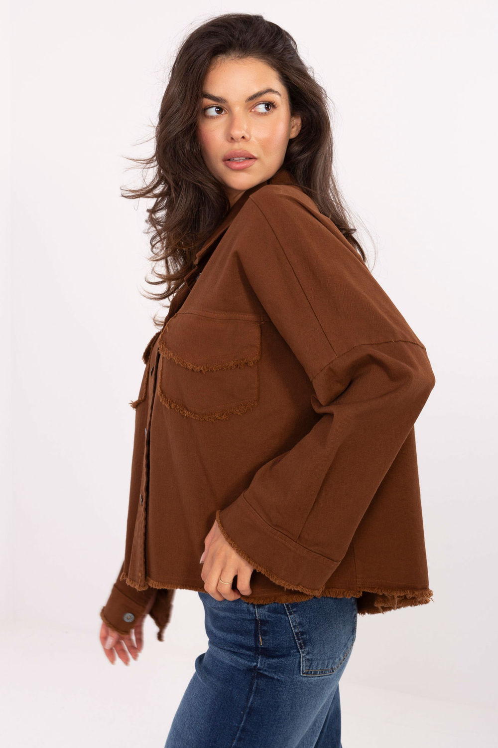 Koszula Damska Model IT-KS-FL5779.87 Brown - Rue Paris - obrazek 3