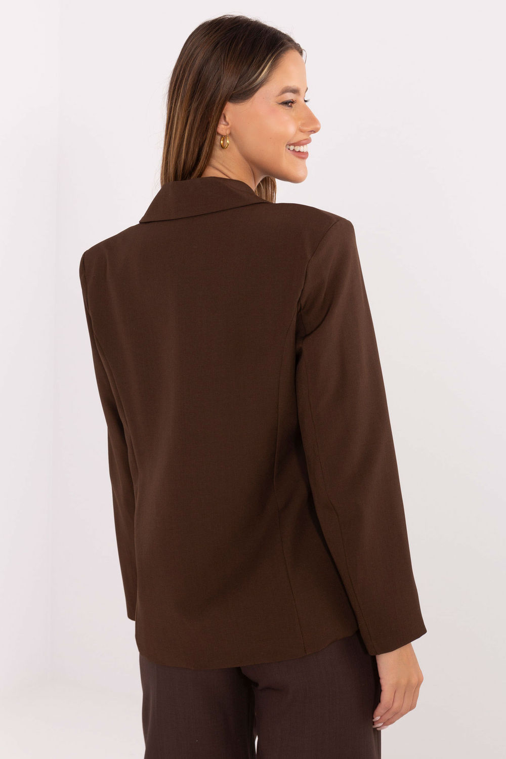 Marynarka Model IT-MA-FL8391.87 Brown - Rue Paris - obrazek 4