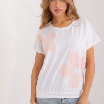 Bluzka Model RV-BZ-9628.26X White/Pink – Rue Paris