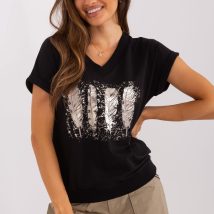 Bluzka Model RV-BZ-8955.10 Black – Rue Paris