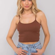 Koszulka Top Model RV-TP-6626.88 Dark Brown – Rue Paris