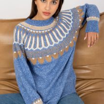 Sweter Damski Model LC-SW-0342.06X Blue – Rue Paris
