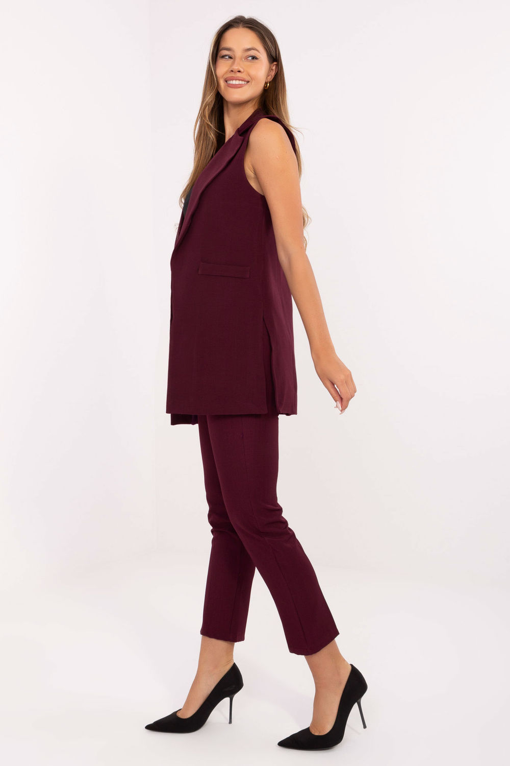 Kamizelka Model IT-KZ-FL5069.84 Bordo - Rue Paris - obrazek 5
