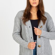 Sweter Kardigan Model LC-SW-8001.14P Grey – Rue Paris