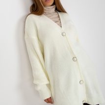 Sweter Kardigan Model LC-SW-0267.06X Ecru – Rue Paris
