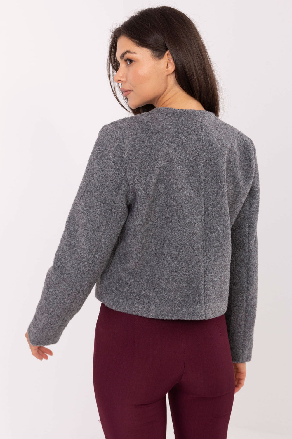 Żakiet Model IT-KR-FL9586.64 Dark Grey - Rue Paris - obrazek 3