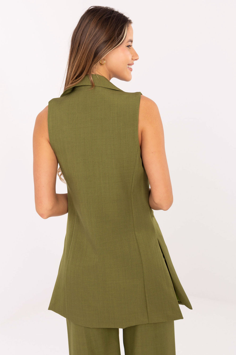 Kamizelka Model IT-KZ-FL5069.84 Oliwka - Rue Paris - obrazek 4