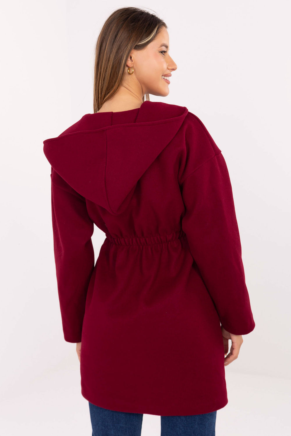 Płaszcz Damski Model IT-PL-A9587.00 Bordo - Rue Paris - obrazek 4