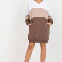 Sukienka Model RV-SK-8382.31 White/Brown – Rue Paris