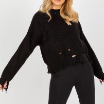 Sweter Damski Model LC-SW-0373.95P Black – Rue Paris