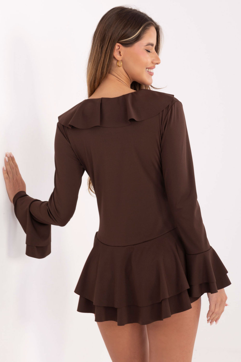 Kombinezon Model MI-KO-T60.33 Dark Brown - Rue Paris - obrazek 4