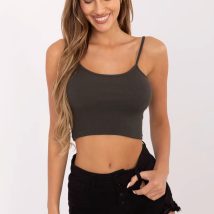 Koszulka Top Model RV-TP-6626.88 Dark Khaki – Rue Paris