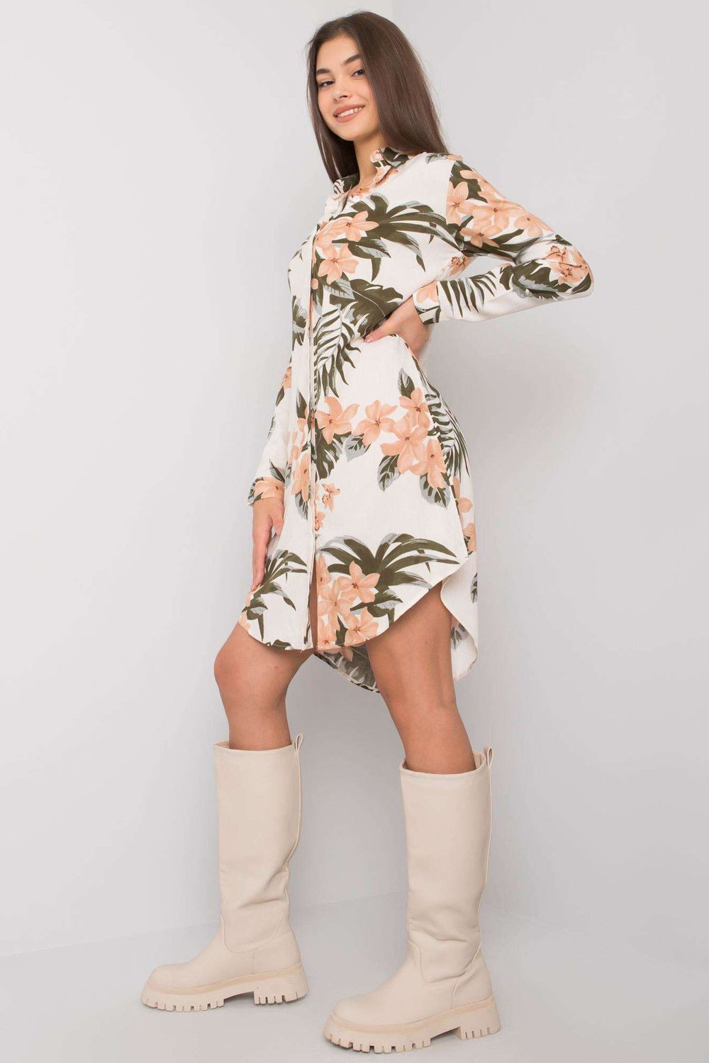 Sukienka Model TO-KS-1120-9.26 Light Beige - Rue Paris - obrazek 4