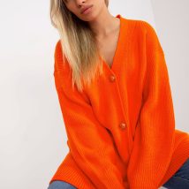 Sweter Kardigan Model LC-SW-0267.06X Orange – Rue Paris