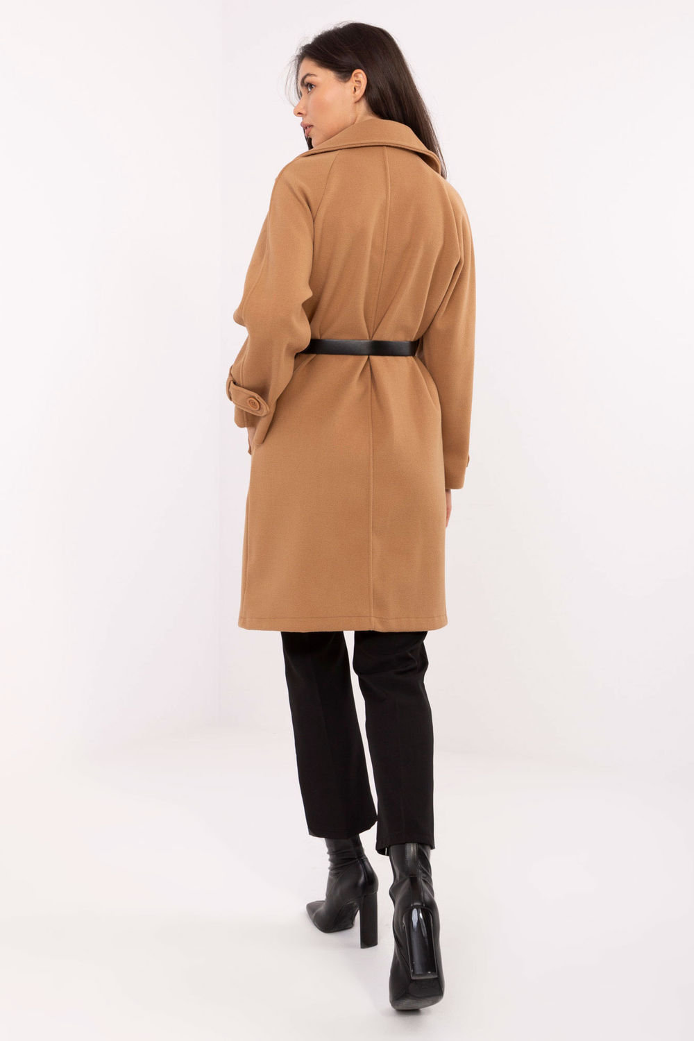 Płaszcz Damski Model IT-PL-FL5712.84 Camel - Rue Paris - obrazek 4