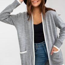 Sweter Kardigan Model LC-SW-0340.42P Grey – Rue Paris