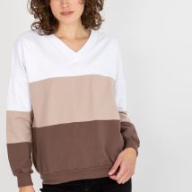 Bluza Damska Model RV-BL-8328.65P White/Brown – Rue Paris