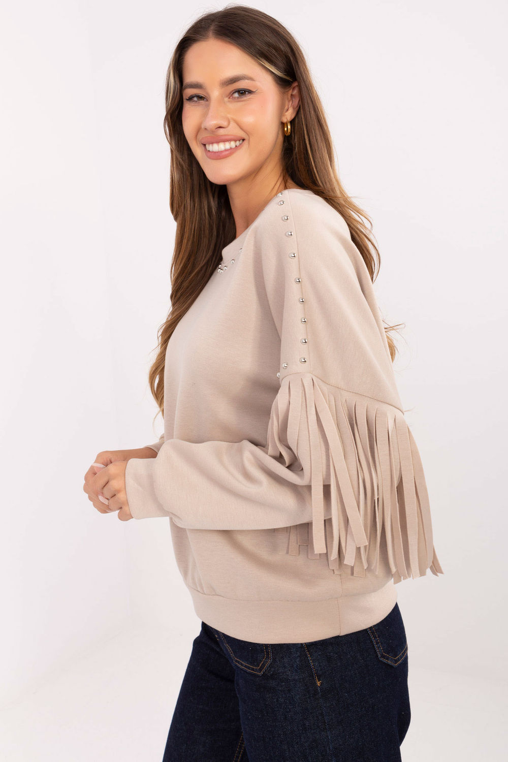 Bluza Damska Model IT-BL-21731.85 Beige - Rue Paris - obrazek 3