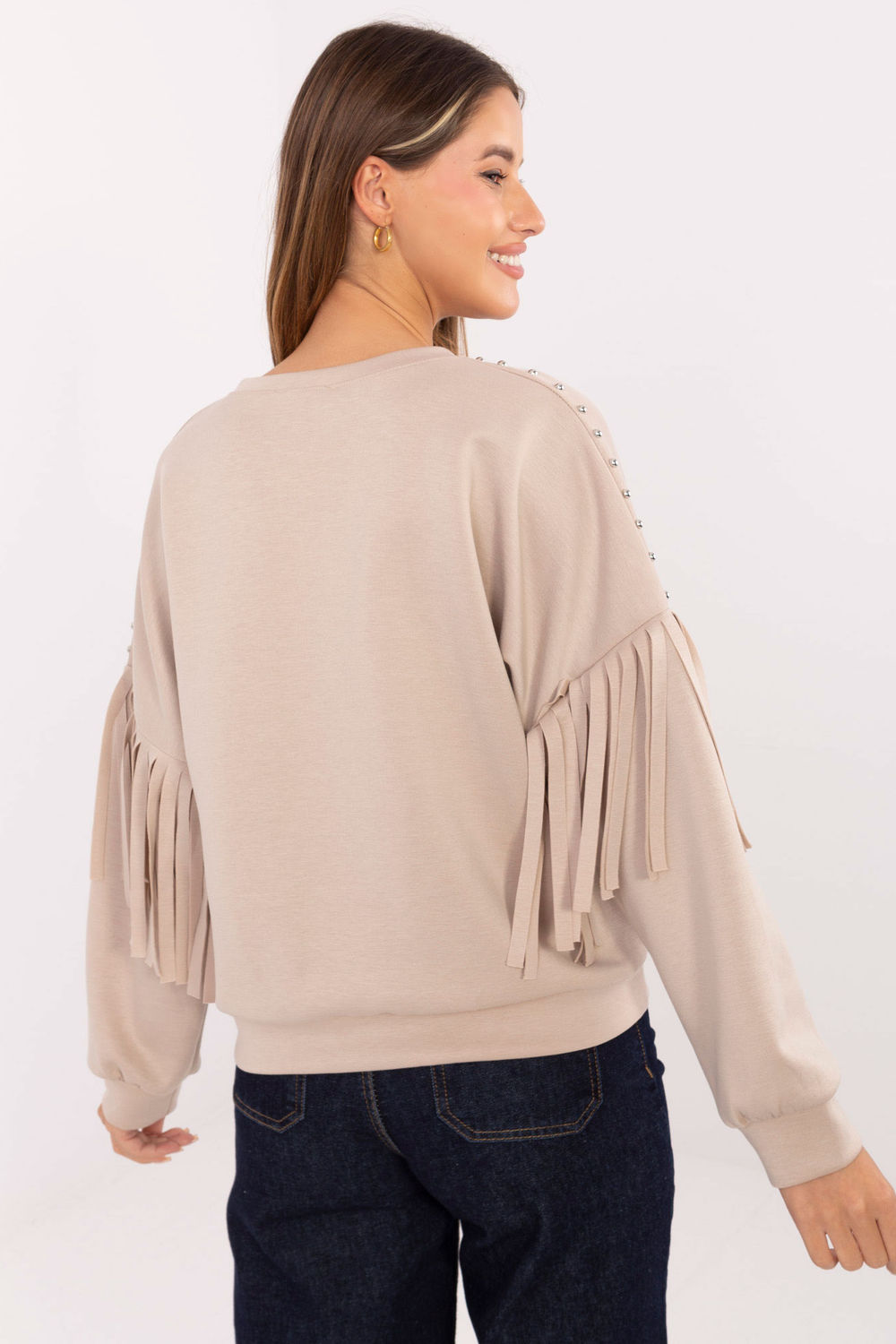 Bluza Damska Model IT-BL-21731.85 Beige - Rue Paris - obrazek 4