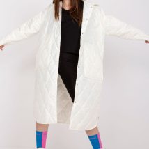 Płaszcz Damski Model RV-KR-005.00P Ecru – Rue Paris