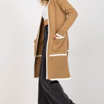 Sweter Kardigan Model LC-SW-0340.42P Dark Beige – Rue Paris