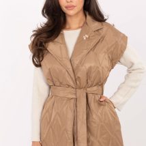 Kamizelka Model IT-KZ-FL9603.87 Camel – Rue Paris